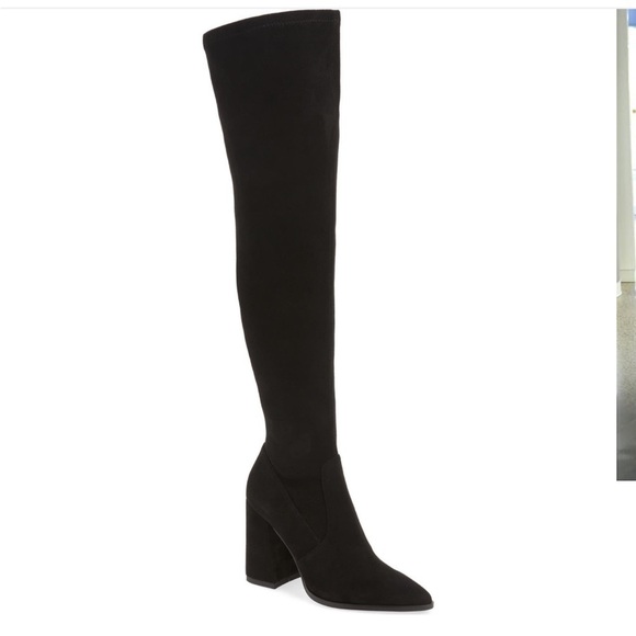 NWOT Steve Madden black tava over the knee boot heeled boots 9M fall winter - Picture 1 of 7